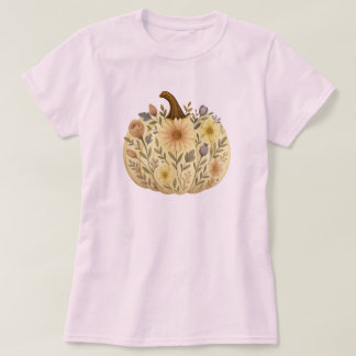 Calabaza floral camiseta