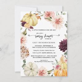 Calabaza floral elegante | Baby Shower de otoño