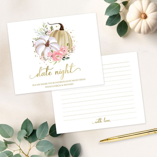 Calabaza Floral rosa Ducha de novia Tarjetas de no (Subido por el creador)