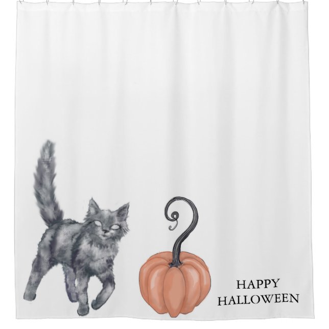 Calabaza Halloween Cabeza espeluznante Cortina de  (Anverso)