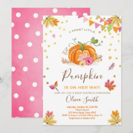 Calabaza Invitación a la ducha para bebés Otoño Ca