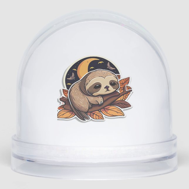calabaza lenta Halloween estilo pegatina 2 Classic (Anverso)