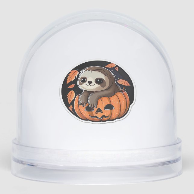 calabaza lenta Halloween pegatina camiseta sobredi (Anverso)