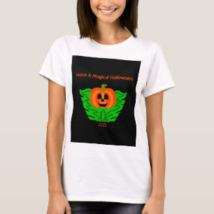Calabaza mágica de Halloween camiseta blanca de la