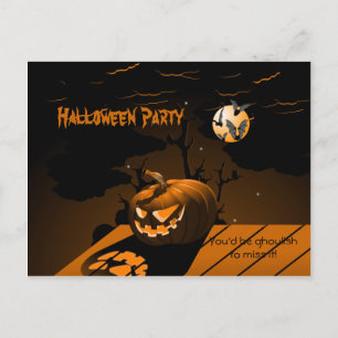 Calabaza malvada asusta murciélago invitación a Ha
