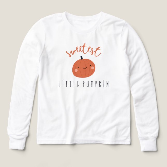 calabaza más dulce niños camiseta de manga larga (Diseño frontal)