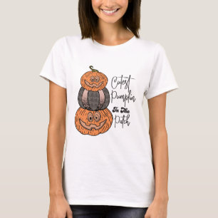 Calabaza más guapa en la camiseta de las mujeres d