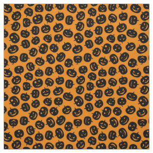 Calabaza naranja Feliz Halloween Tela moderna