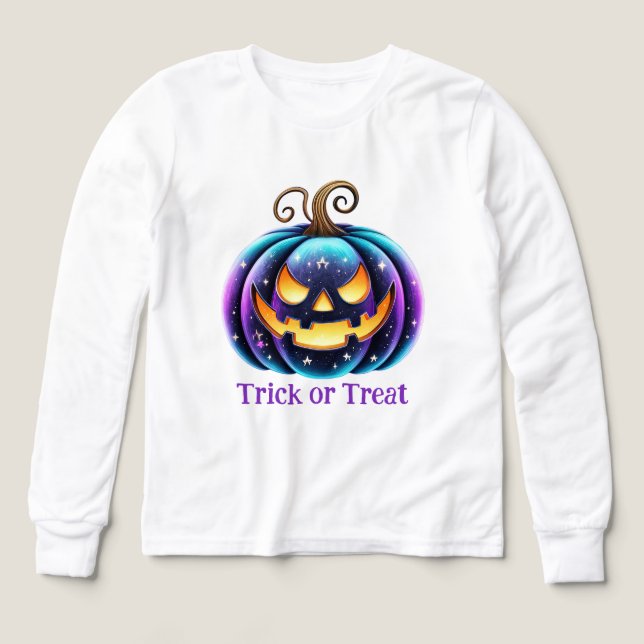 Calabaza negra personalizable de Jack o'Lantern  (Diseño frontal)