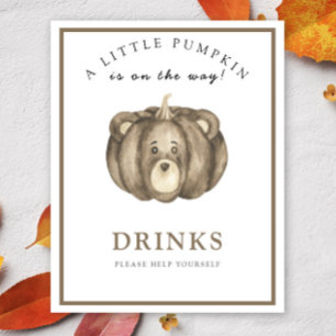 Calabaza oso - Bebidas sírvete tú mismo Póster