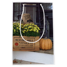 Calabaza otoñal - Bolsa de regalo media de viña de