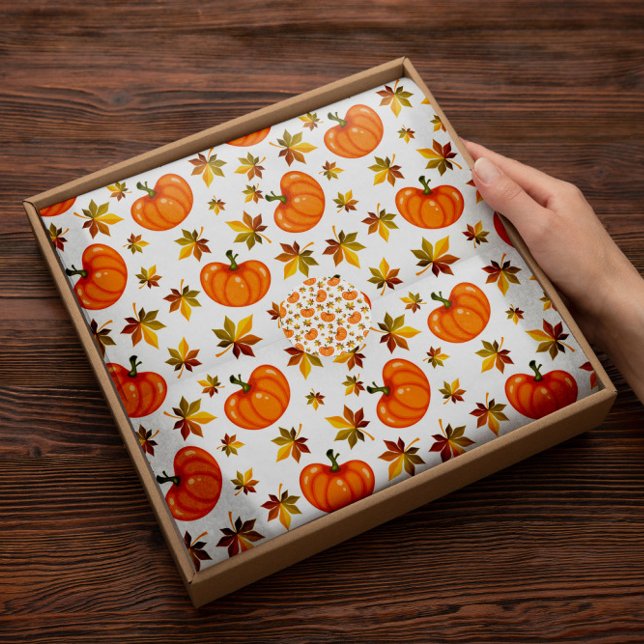 Calabaza otoñal deja papel de tejidos | Papel Teji (Subido por el creador)