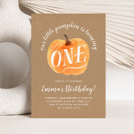 Calabaza otoñal Invitación al primer cumpleaños
