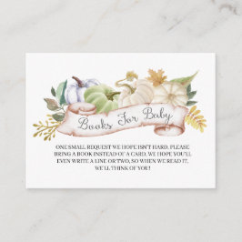 Calabaza otoñal Libros para la Tarjeta de Alojamie