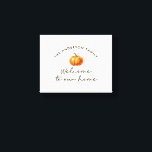 Calabaza otoño bienvenida a nuestra decoración de<br><div class="desc">Bienvenidos a nuestro hogar escritura moderna otoño calabaza hogar decoración personalizada decoración de casa diseño de arte de lienzo personalizado.</div>