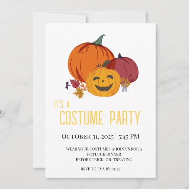 Calabaza para hablar de invitación (Anverso)