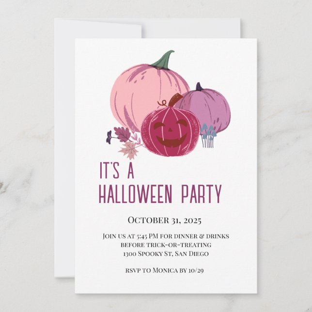 Calabaza para hablar de invitación (Anverso)