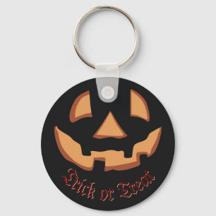 Calabaza para Halloween en llavero negro