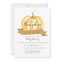 Calabaza pequeña | Acuarela | Invitación de Baby S