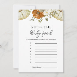 Calabaza pequeña Adivina la tarjeta de juego de co