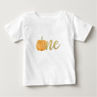 Calabaza Primer Cumpleaños Una Camisa