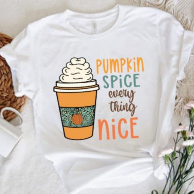 Calabaza spice todo lindo camiseta de moda de otoñ (Subido por el creador)