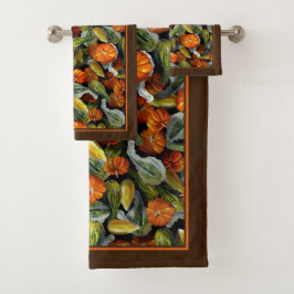 Calabaza, Squash Toallas de baño de cosecha otoñal