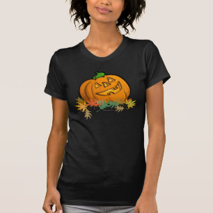 Calabaza tallada suave camiseta oscura