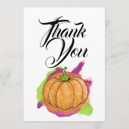 Calabaza Tarjeta de agradecimiento