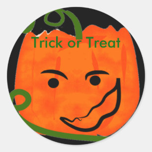 Calabaza, truco o tratamiento, pegatinas
