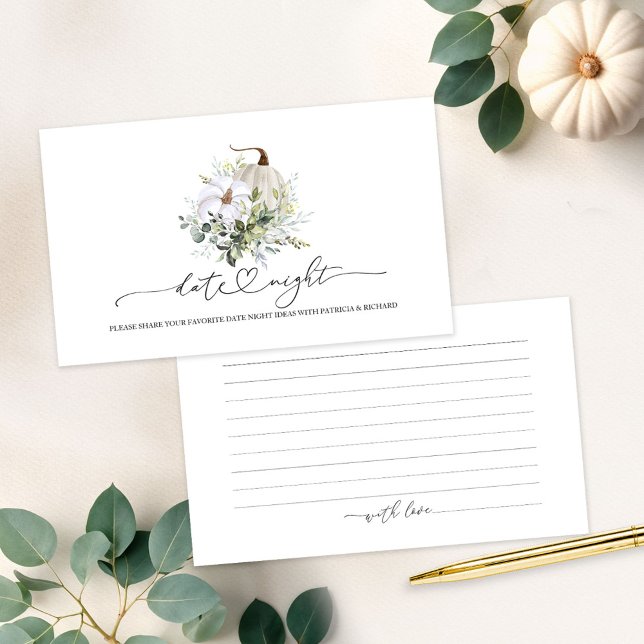 Calabaza Verdor Bridal Ducha Noche Tarjetas Noctur (Subido por el creador)