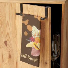 Calabaza Y Flores Caídas Toalla De Cocina