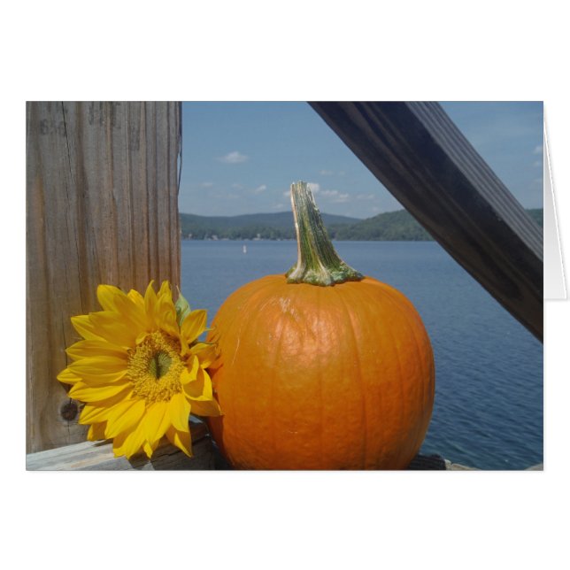 Calabaza y girasol en el lago (Anverso (Horizontal))