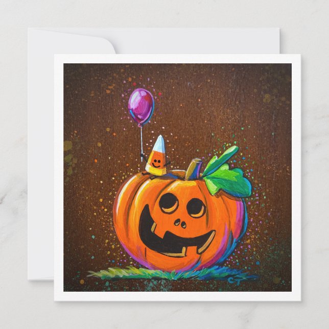 Calabaza y maíz de mallas de lilo - Mini impresión (Anverso)