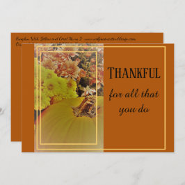 Calabaza Y Mamáes Postales De 2 / Gracias / 5" x 7