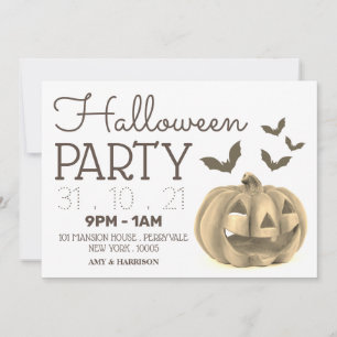 Calabaza y murciélagos, invitación a la fiesta de 