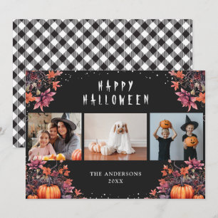 Calabazas 3 fotos Tarjetas Halloween Felices