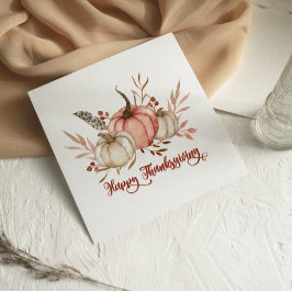 Calabazas acuarelas Feliz Día de Acción de Gracias