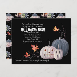 Calabazas aterradoras dejan la invitación a la fie