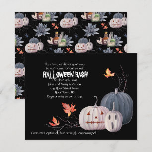 Calabazas aterradoras dejan la invitación a la fie