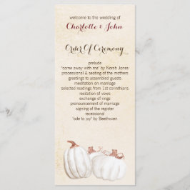 calabazas blancas caen programas de bodas de cosec