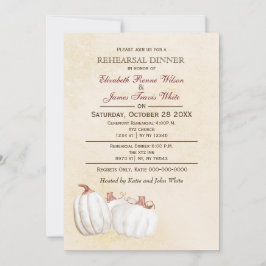 calabazas blancas Invitación a la cena del ensayo 