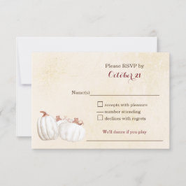 calabazas blancas otoño cosecha boda RSVP