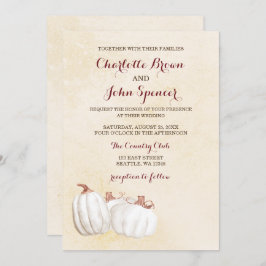 calabazas blancas otoño cosecha invitaciones de bo