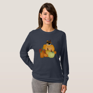 Calabazas camiseta de manga larga para mujeres