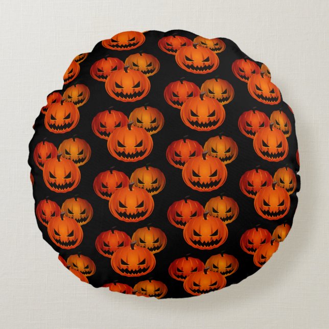 Calabazas con miedo de la almohada de Halloween (Anverso)
