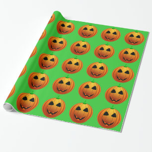 Calabazas cortas sobre papel de envolvimiento de p
