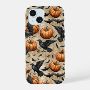 Calabazas, cuervos y el patrón de Halloween de los
