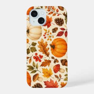Calabazas de Acuarela de Otoño, Hojas de Otoño y B