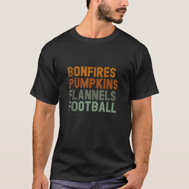 Calabazas de fuego Tank Flannel Fútbol Top (Anverso)